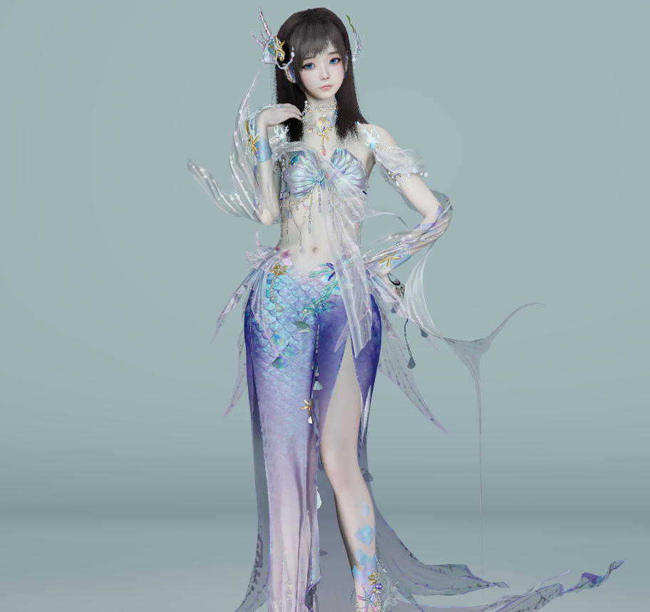 Qing.灵珠饮月(修复裙子）.1-哈基米