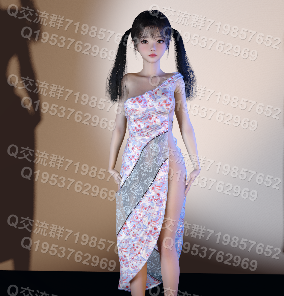vstarlu.Blossom_Seduction_High-Slit_Dress.1-哈基米